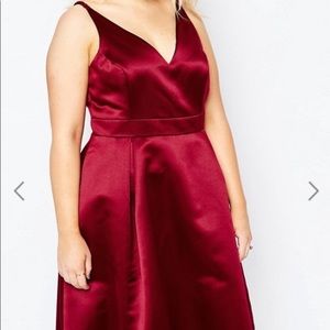 ASOS CURVE Satin Prom Dress